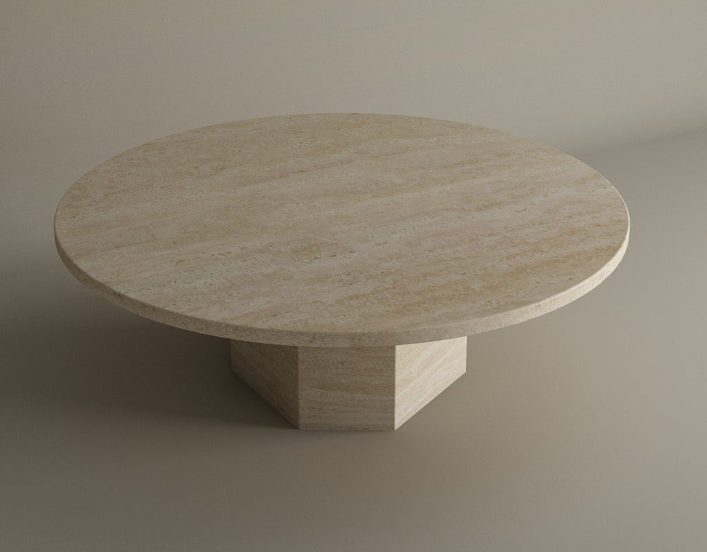 Sahara – Table basse sculpturale en travertin naturel finition mate-Galerie Pietra