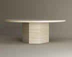 Sahara – Table basse sculpturale en travertin naturel finition mate-Galerie Pietra
