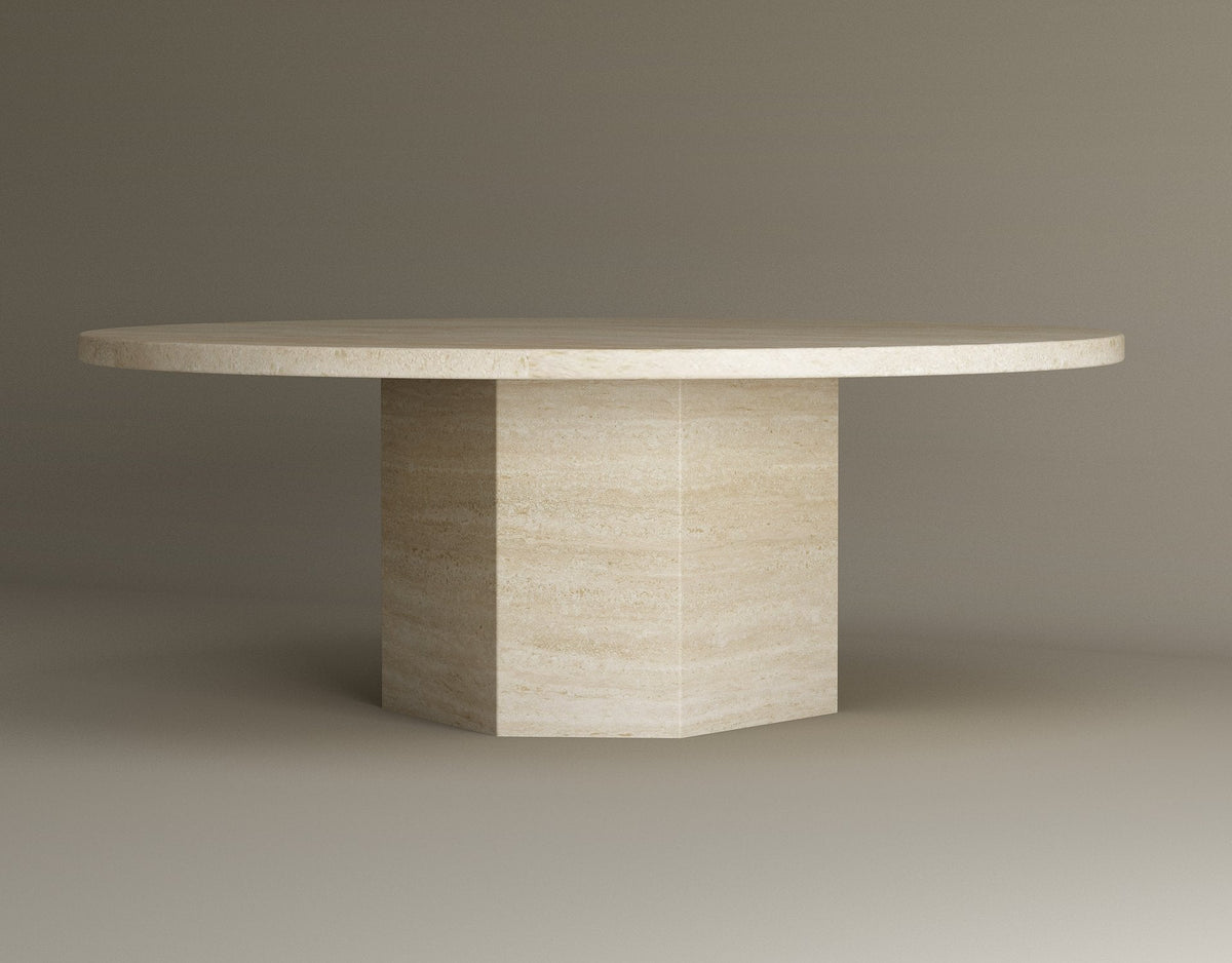 Sahara – Table basse sculpturale en travertin naturel finition mate-Galerie Pietra