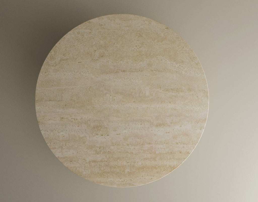 Sahara – Table basse sculpturale en travertin naturel finition mate-Galerie Pietra