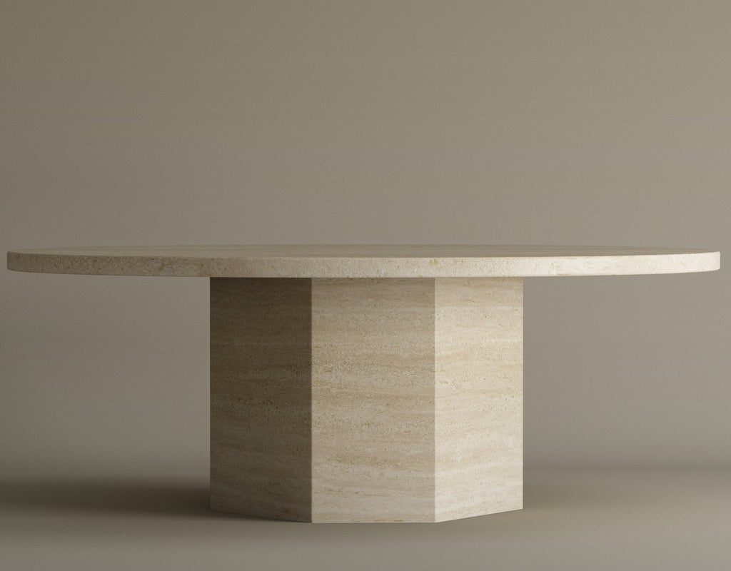 Sahara – Table basse sculpturale en travertin naturel finition mate-Galerie Pietra