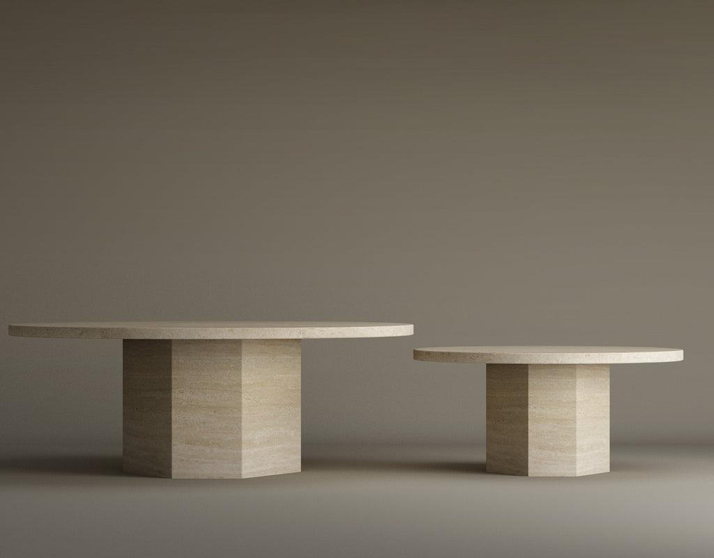 Sahara – Table basse sculpturale en travertin naturel finition mate-Galerie Pietra