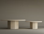 Sahara – Table basse sculpturale en travertin naturel finition mate-Galerie Pietra