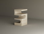 Sélène – Table sculpturale en travertin naturel-Galerie Pietra
