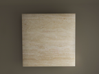 Sfera – Table basse carrée en travertin naturel avec base sphérique-Galerie Pietra