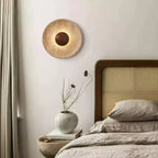 Solis – Applique murale solaire en travertin naturel-Galerie Pietra