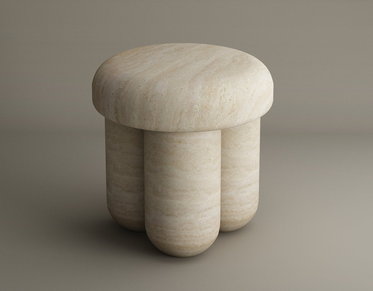 Table d’appoint Travertine Elegance – Pierre naturelle-Galerie Pietra