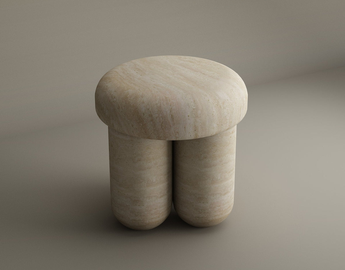 Table d’appoint Travertine Elegance – Pierre naturelle-Galerie Pietra
