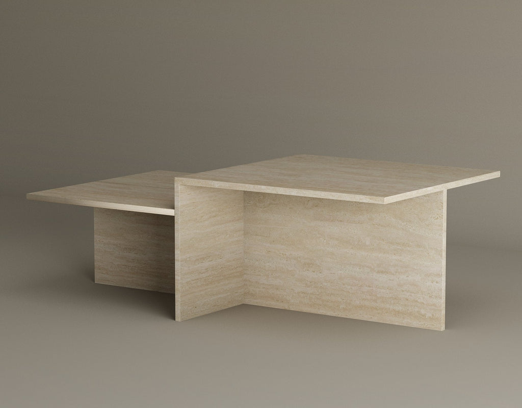 Terra – Table basse en travertin naturel au design durable-Galerie Pietra