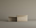 Terra – Table basse en travertin naturel au design durable-Galerie Pietra