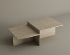 Terra – Table basse en travertin naturel au design durable-Galerie Pietra
