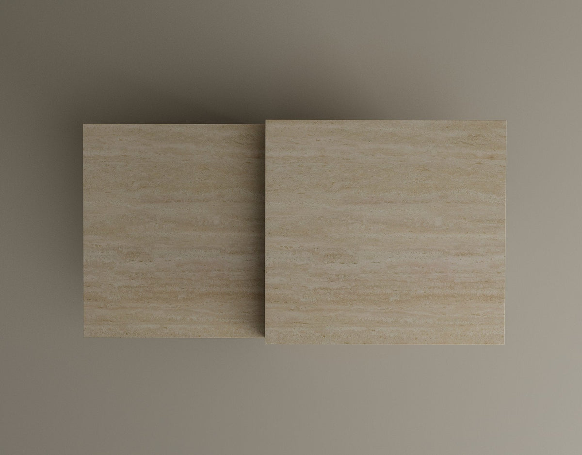 Terra – Table basse en travertin naturel au design durable-Galerie Pietra