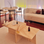 Terra – Table basse en travertin naturel au design durable-Galerie Pietra