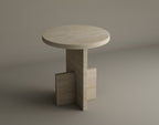 Travertine Scepter – Table d’appoint sculpturale en travertin naturel-Galerie Pietra