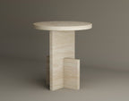 Travertine Scepter – Table d’appoint sculpturale en travertin naturel-Galerie Pietra