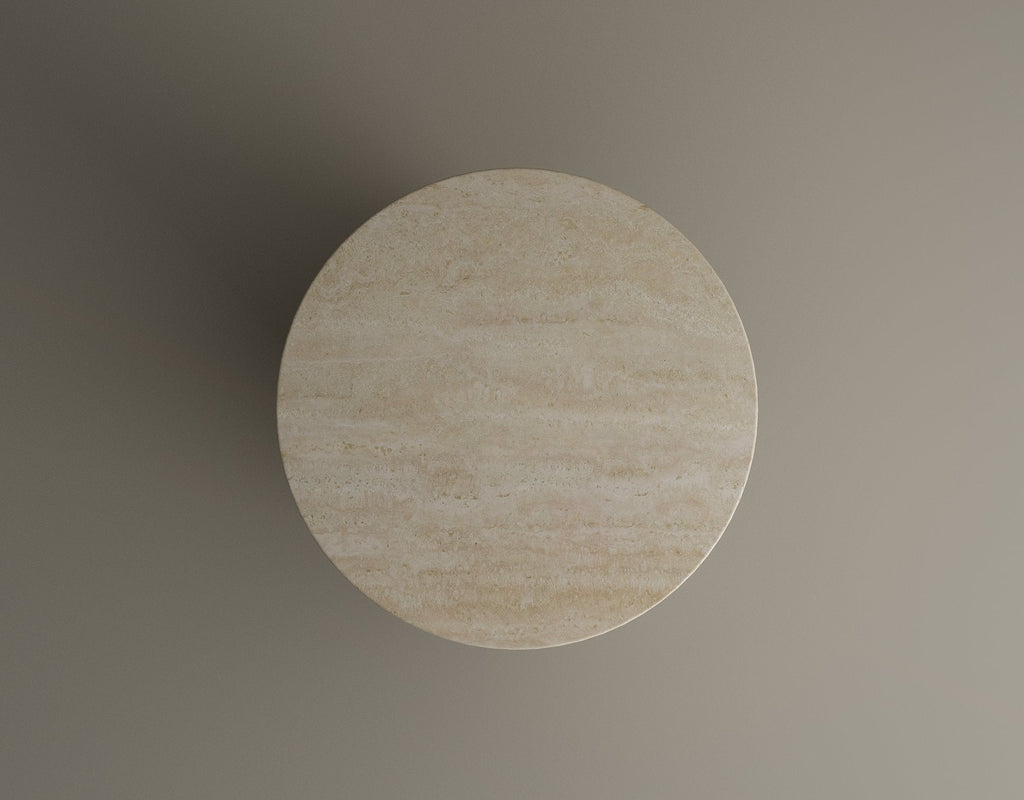 Travertine Scepter – Table d’appoint sculpturale en travertin naturel-Galerie Pietra