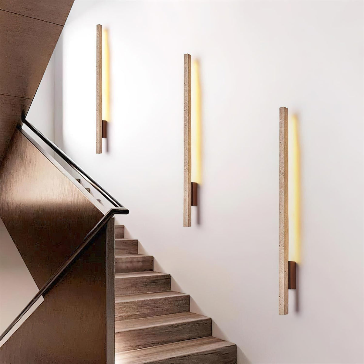 Vela – Applique murale slim en travertin naturel-Galerie Pietra