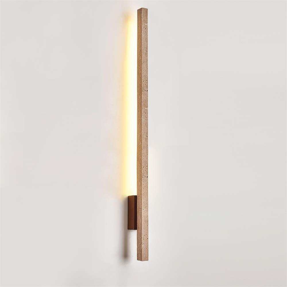 Vela – Applique murale slim en travertin naturel-Galerie Pietra