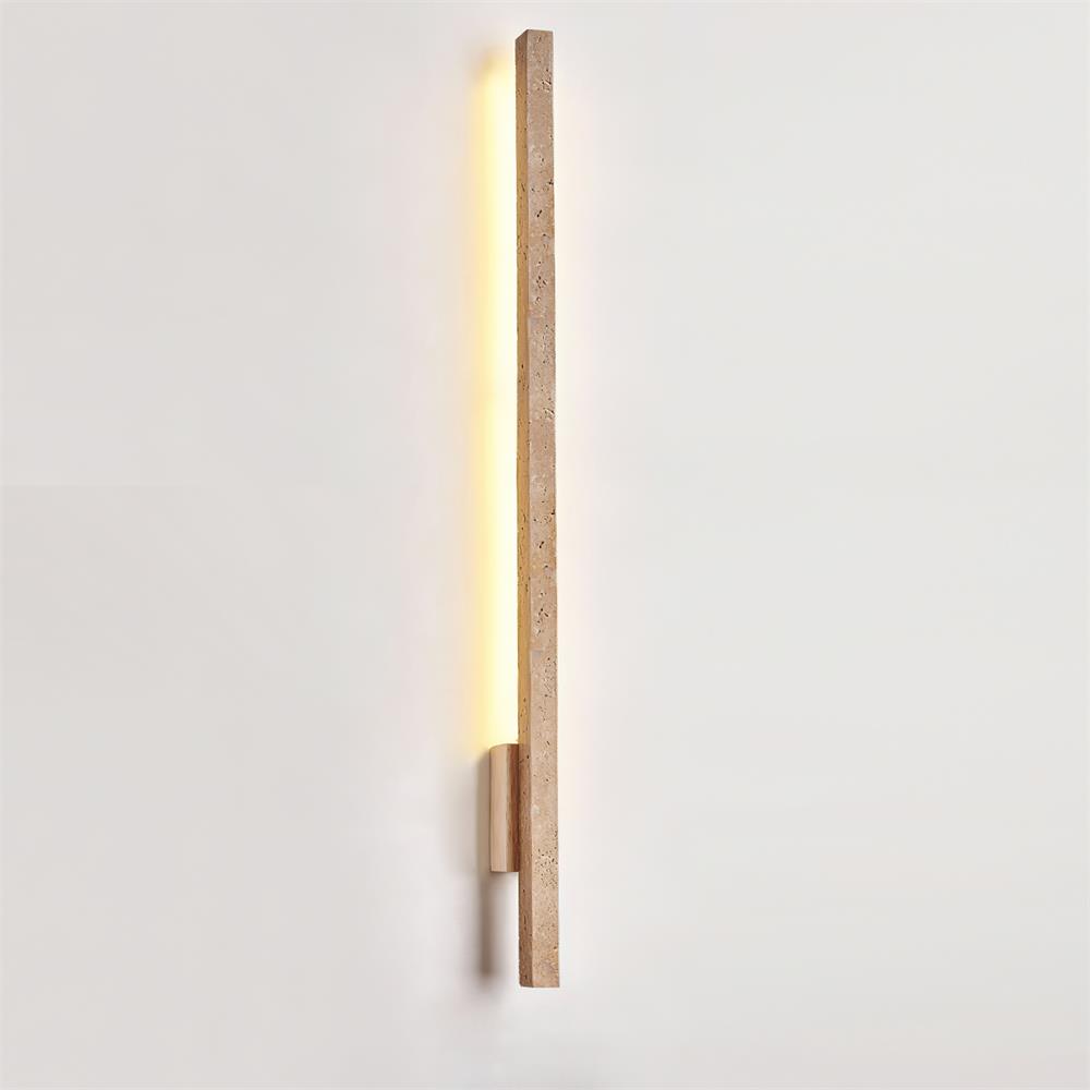 Vela – Applique murale slim en travertin naturel-Galerie Pietra