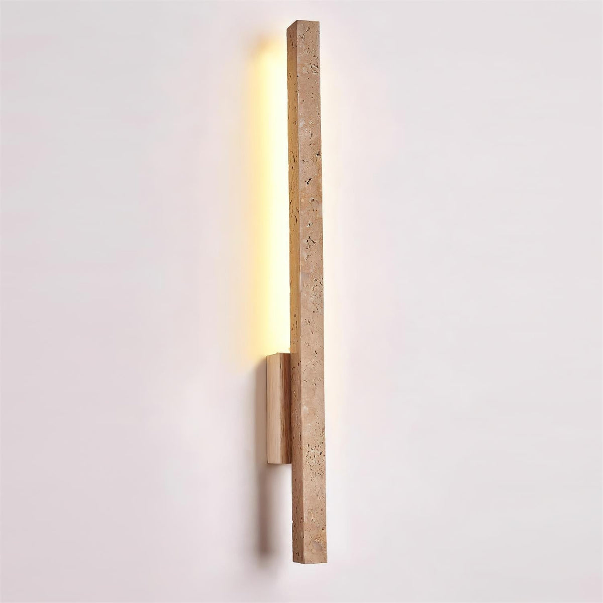 Vela – Applique murale slim en travertin naturel-Galerie Pietra