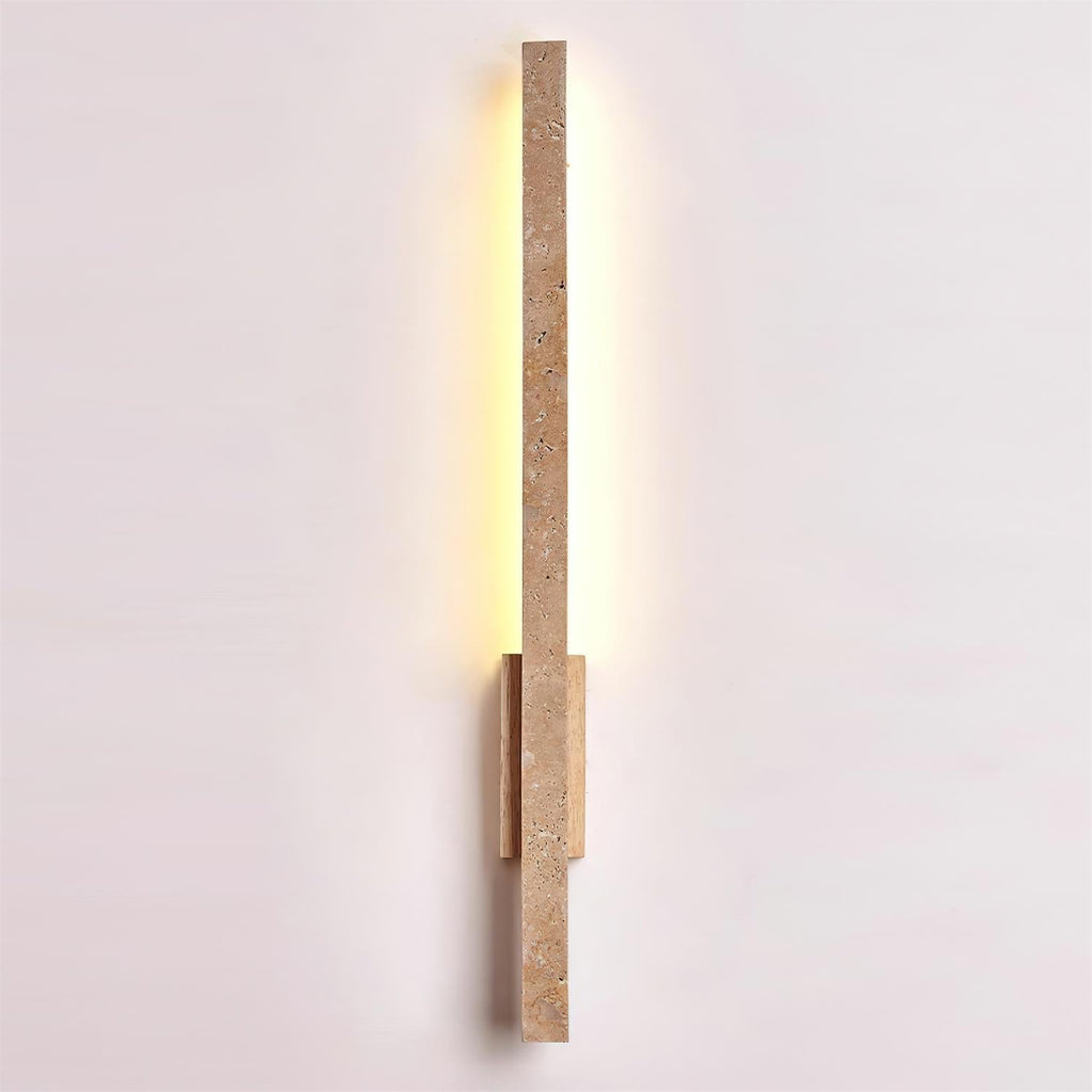 Vela – Applique murale slim en travertin naturel-Galerie Pietra