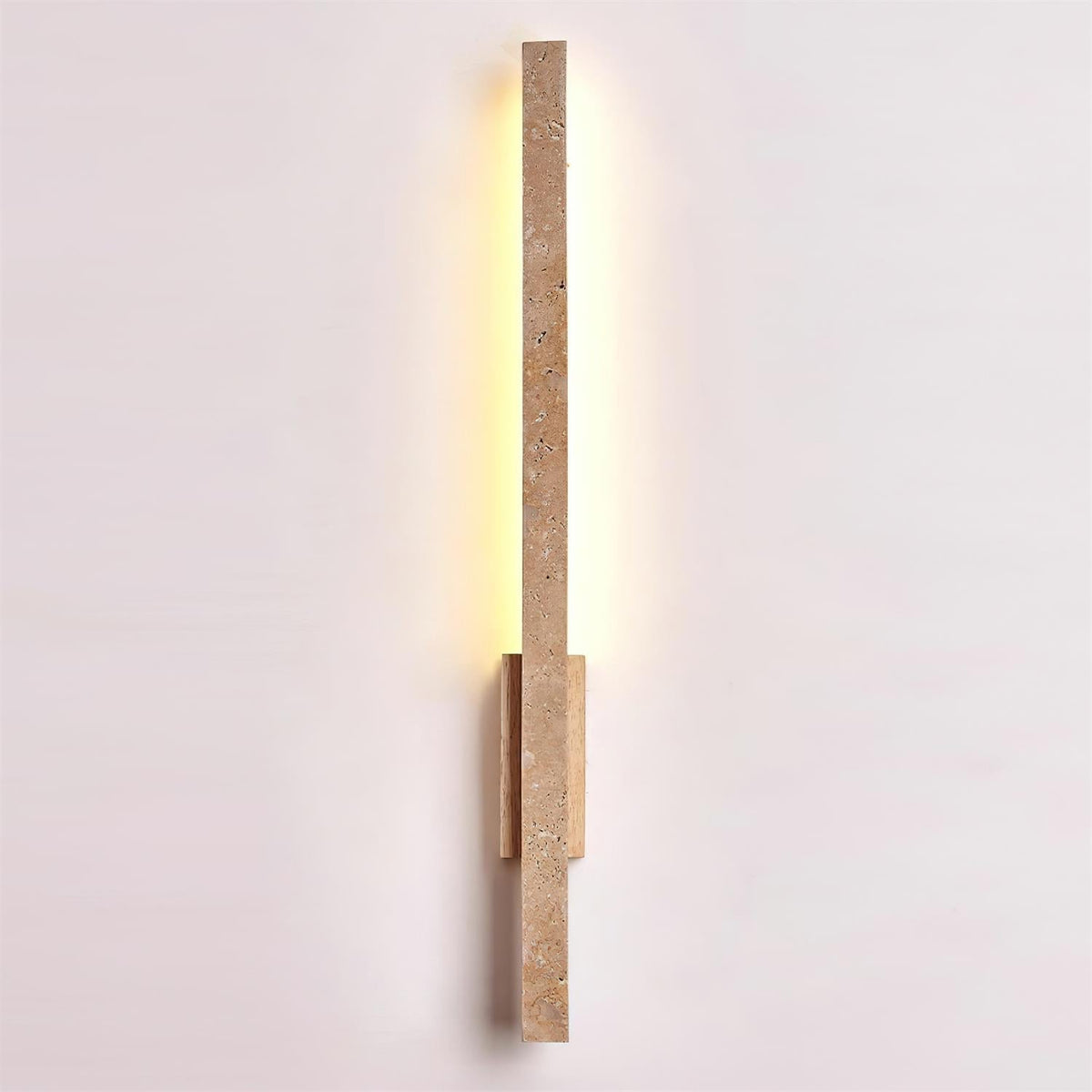 Vela – Applique murale slim en travertin naturel-Galerie Pietra