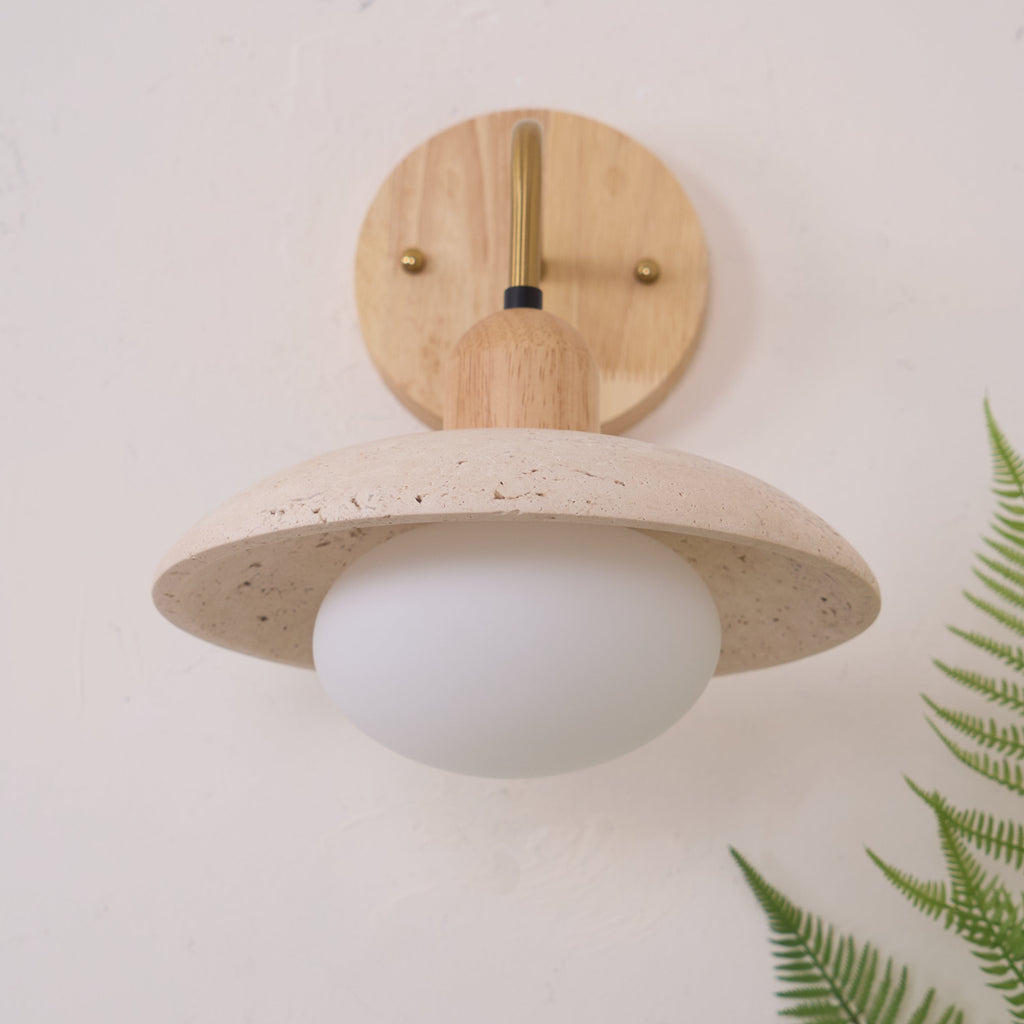 Vinea – Applique murale vintage en travertin naturel-Galerie Pietra