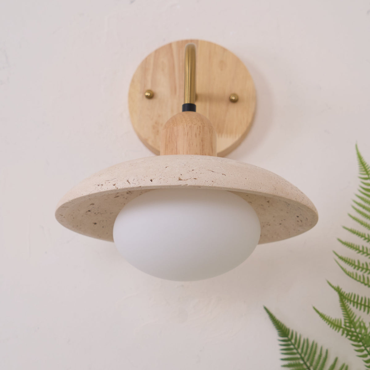 Vinea – Applique murale vintage en travertin naturel-Galerie Pietra