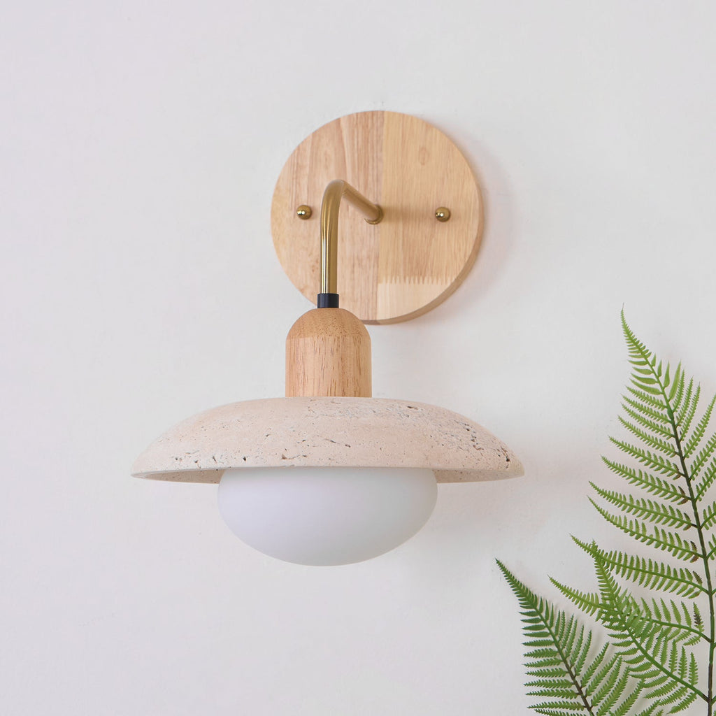 Vinea – Applique murale vintage en travertin naturel-Galerie Pietra