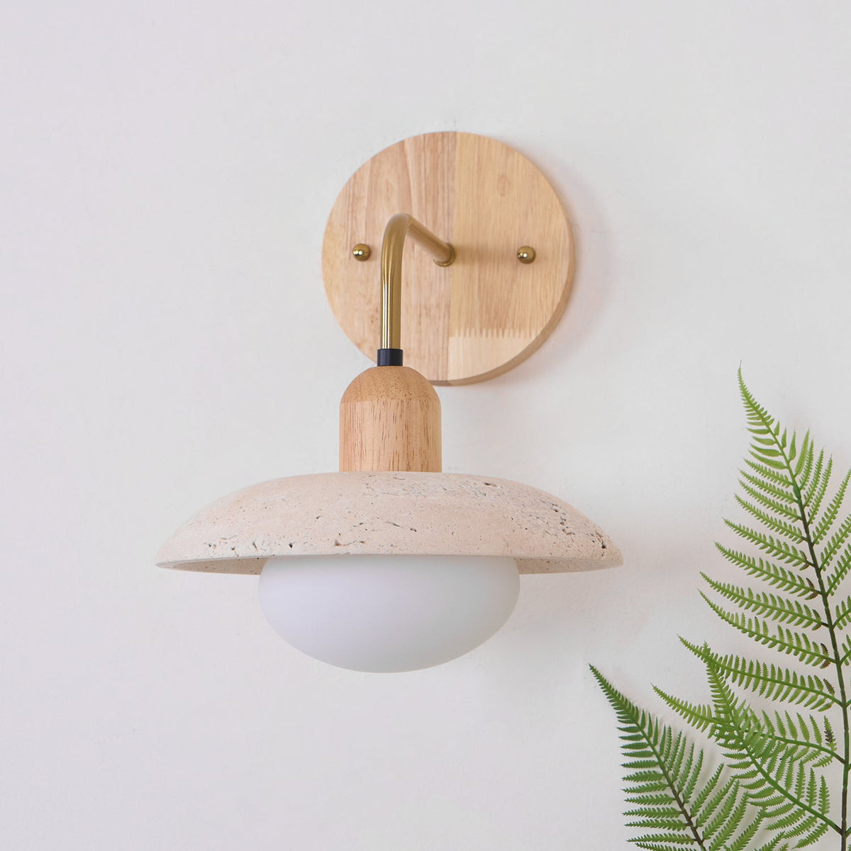 Vinea – Applique murale vintage en travertin naturel-Galerie Pietra