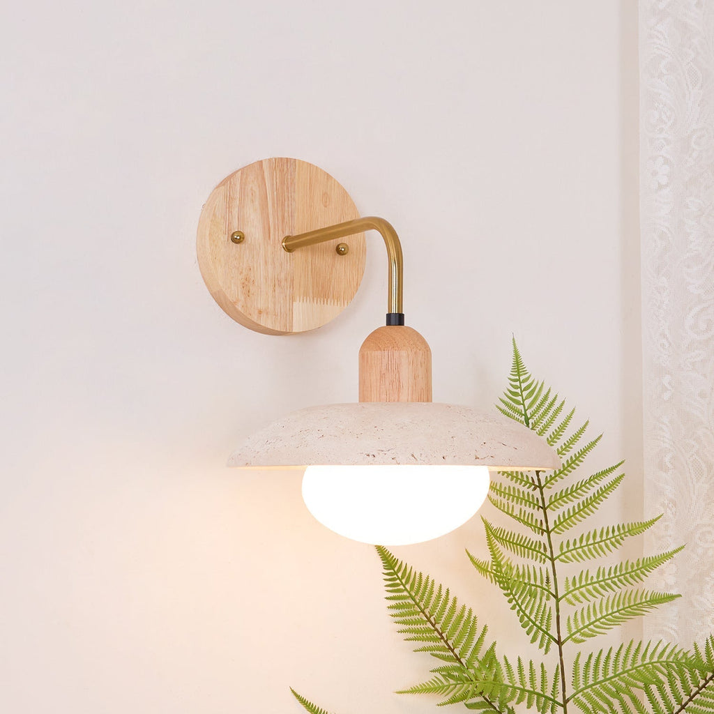 Vinea – Applique murale vintage en travertin naturel-Galerie Pietra