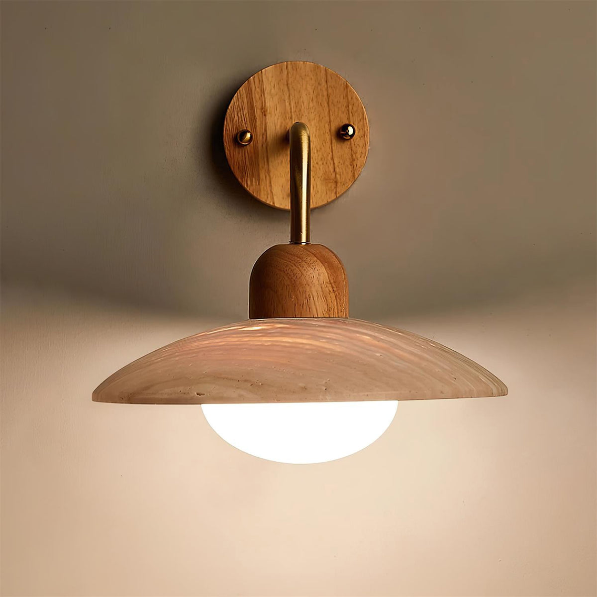 Vinea – Applique murale vintage en travertin naturel-Galerie Pietra
