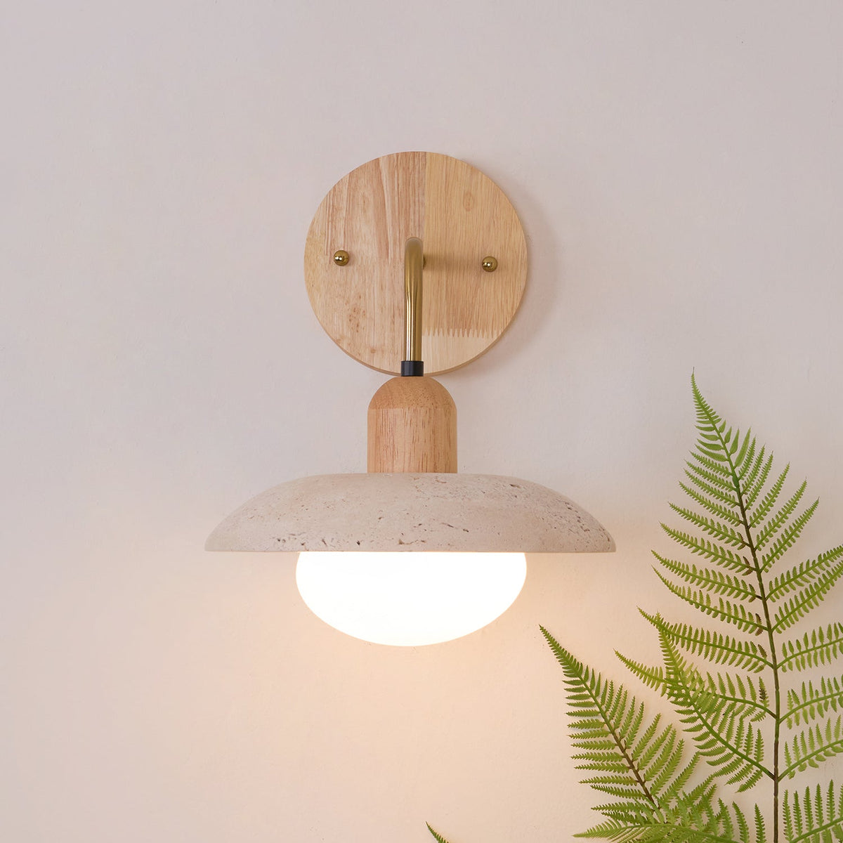 Vinea – Applique murale vintage en travertin naturel-Galerie Pietra