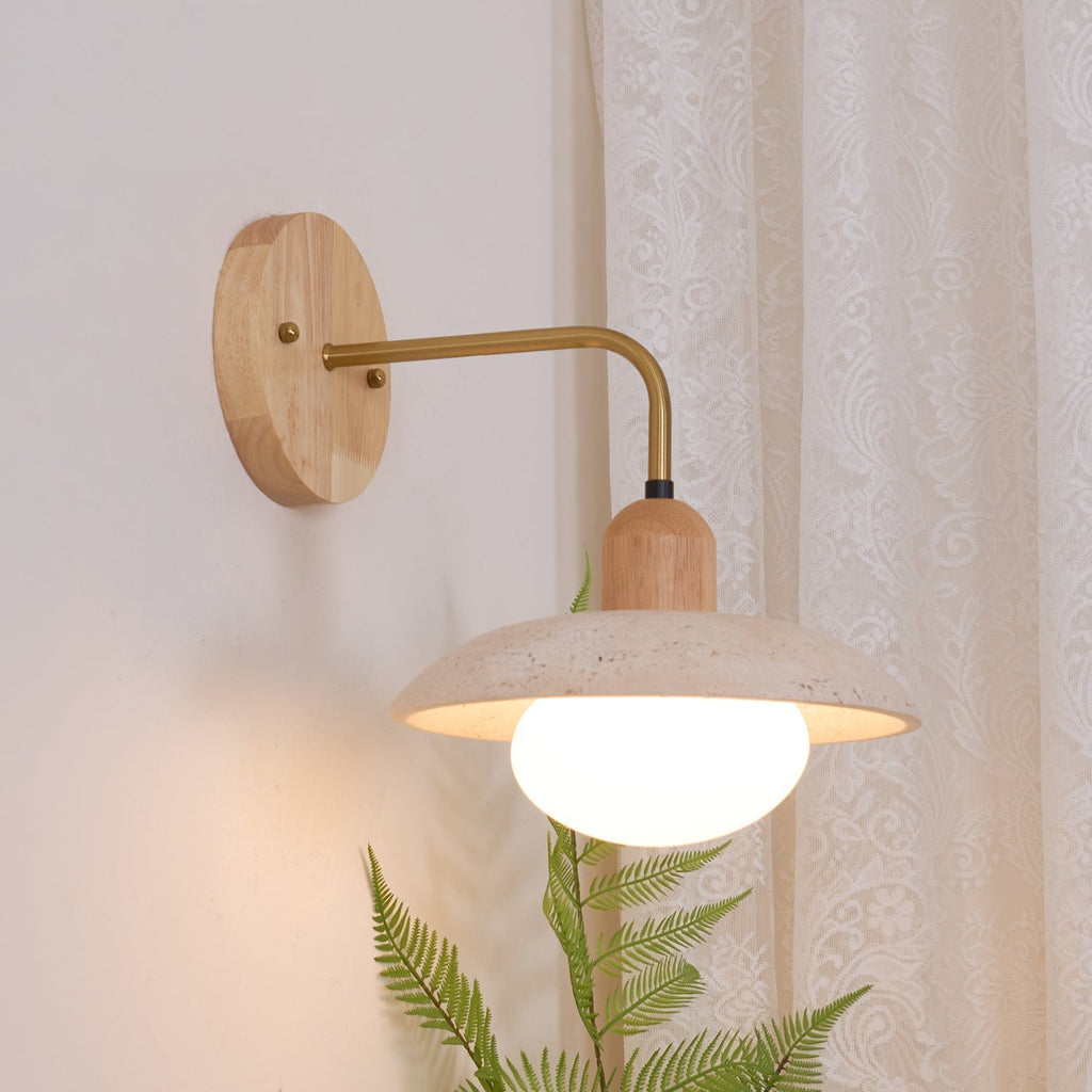 Vinea – Applique murale vintage en travertin naturel-Galerie Pietra