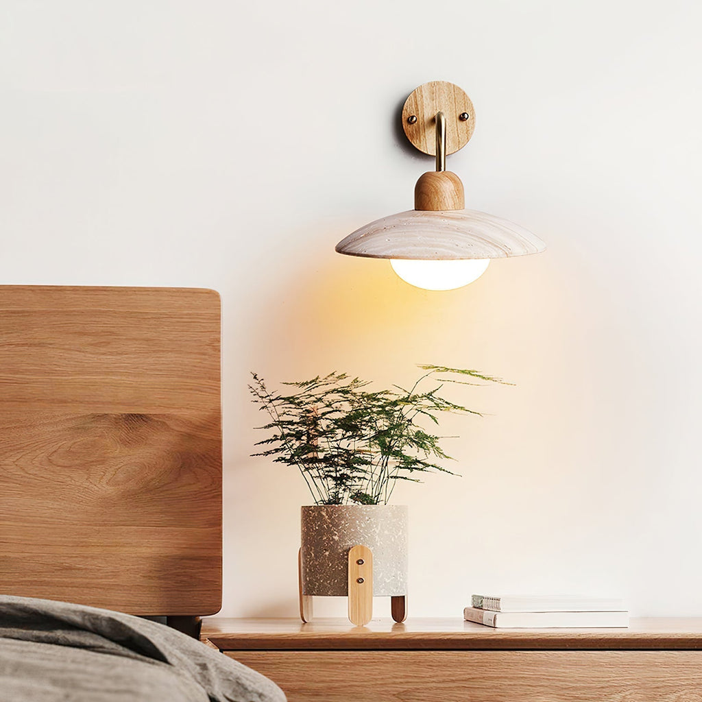 Vinea – Applique murale vintage en travertin naturel-Galerie Pietra